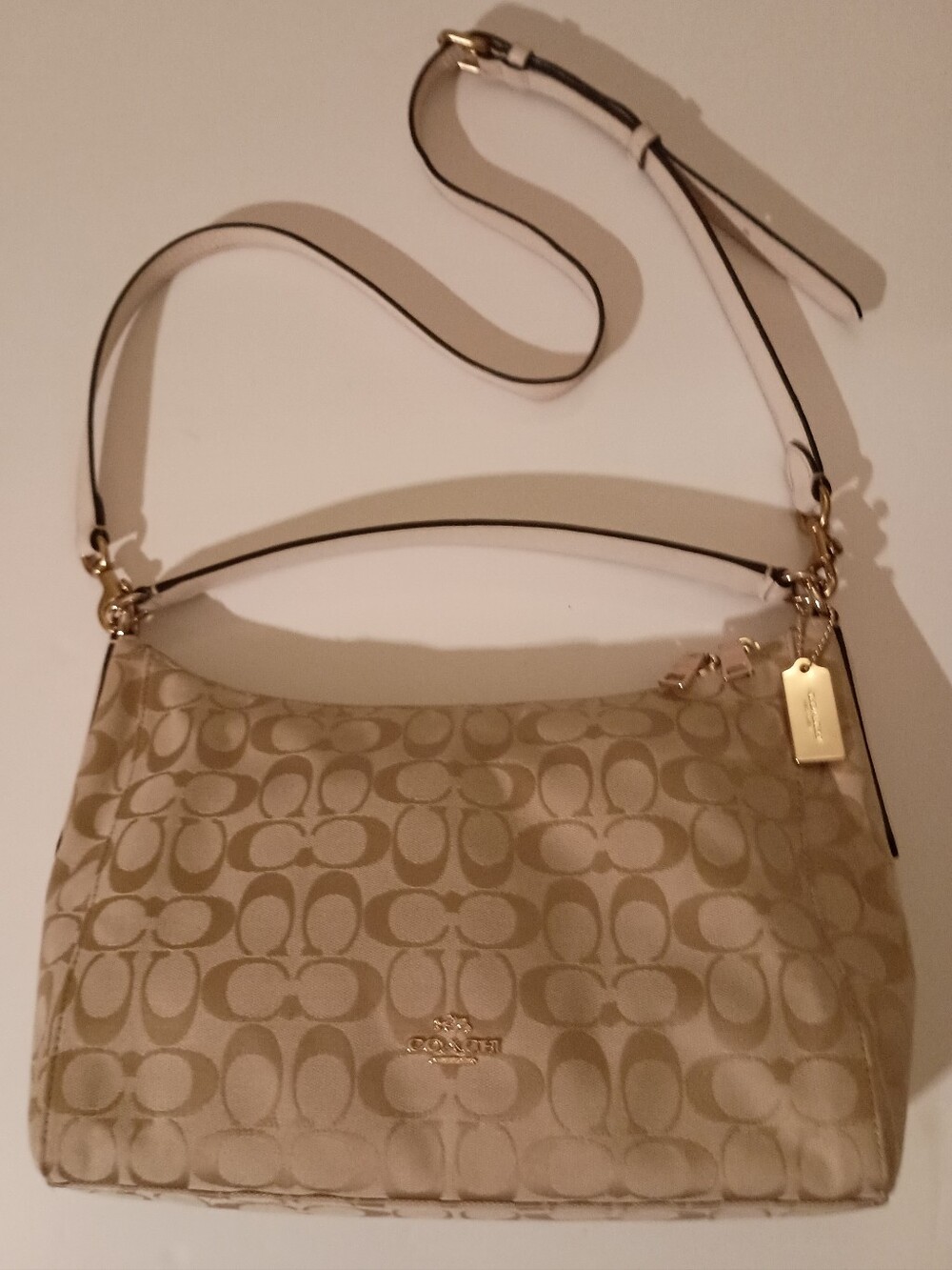 Coach Signature EW Celeste Convertible Purse F36716 EUC